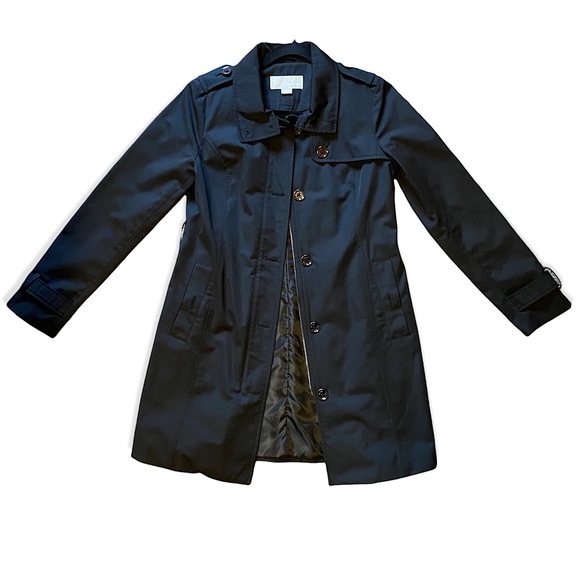 Michael Kors Jackets & Blazers - Michael Kors womens black trench coat petite small